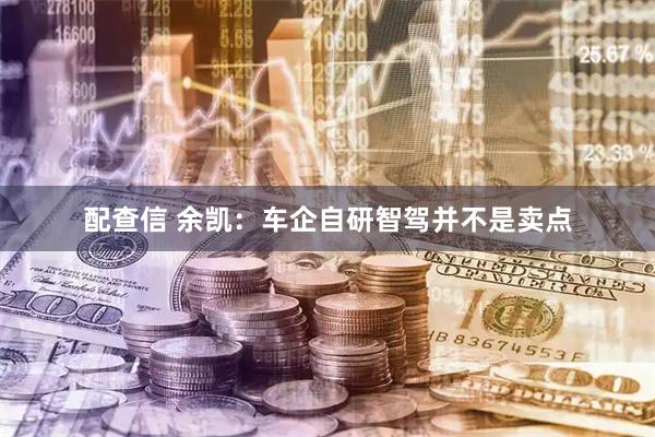 配查信 余凯：车企自研智驾并不是卖点